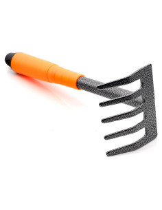 Rastrillo de Mano Finder de Acero A3 29cm 5 Púas Antioxidante