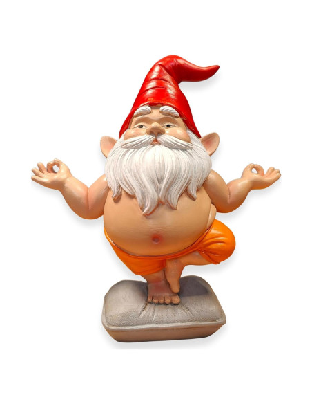 Estatua de Gnomo de Yoga VYXARA - Meditación en Pose de Árbol