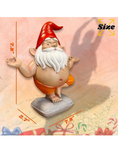 Estatua de Gnomo de Yoga VYXARA - Meditación en Pose de Árbol 2