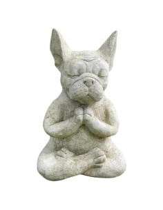 Estatua de Resina Bulldog Francés Meditador 10x8x15cm YUTAO