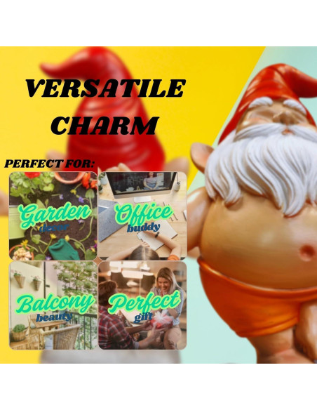 Estatua de Gnomo de Yoga VYXARA - Meditación en Pose de Árbol