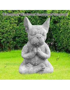 Estatua de Resina Bulldog Francés Meditador 10x8x15cm YUTAO 2