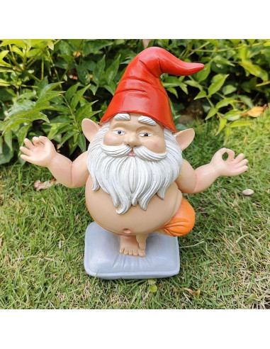 Estatua de Gnomo de Yoga VYXARA - Meditación en Pose de Árbol