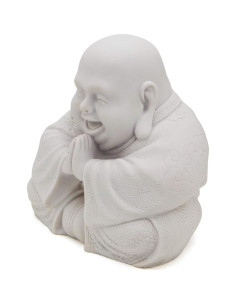Estatua de Buda Feliz Culture Spot - Figurita Zen Blanca 19 cm 2
