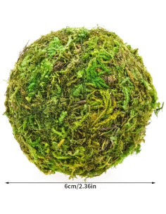 Bolas Decorativas de Musgo Verde Natural Tongcloud - 6 Piezas 6cm 2