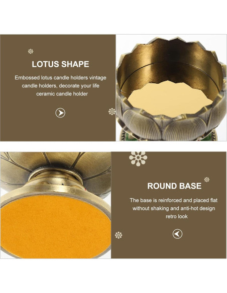 Soporte de Vela de Loto Vaguelly Decorativo de Zinc 5cm Soporte de Vela de Loto Vaguelly Decorativo de Zinc 5cm