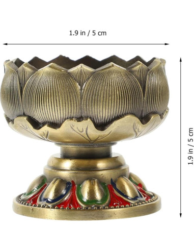 Soporte de Vela de Loto Vaguelly Decorativo de Zinc 5cm