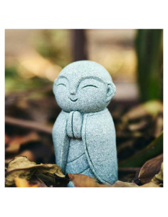 Estatua Jizo Japonesa OwMell 6.5cm Arenisca Natural Decorativa