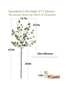 Ramas Artificiales de Eucalipto HWL 110 cm Verde (6 pcs) 2