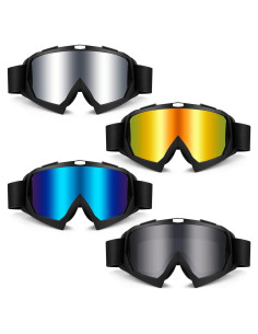 Gafas de Motociclismo Tallew 4 Paquetes Anti Rayones