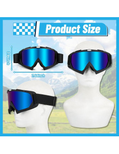 Gafas de Motociclismo Tallew 4 Paquetes Anti Rayones 2