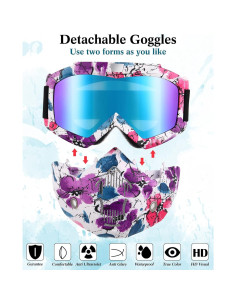 Gafas de Motocicleta Desmontables Frienda - Protección Facial 2