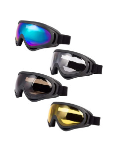 Gafas de esquí LJDJ - Paquete de 4 lentes coloridos