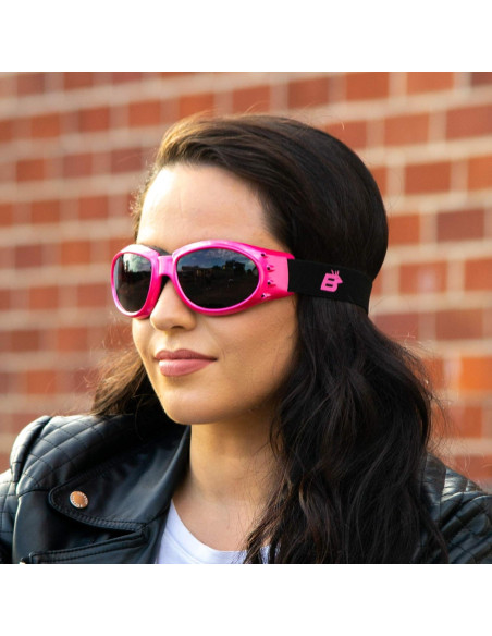 Gafas de Moto Birdz Eyewear Eagle Rosa con 2 Lentes