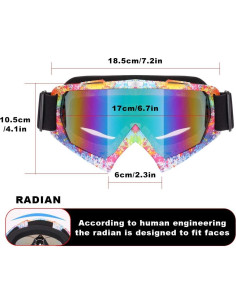 Gafas de esquí Rngeo 2 pares UV 400 protección anti-reflejo 2