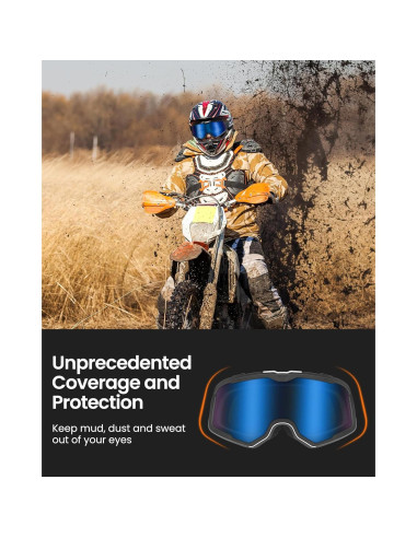 Gafas de Moto OutdoorMaster Tern - Lentes HD Anti-vaho