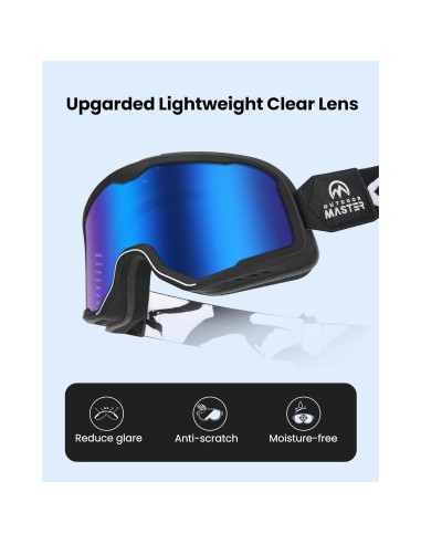 Gafas de Moto OutdoorMaster Tern - Lentes HD Anti-vaho