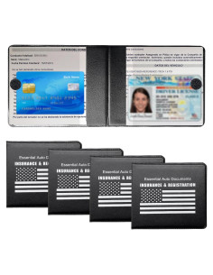 Soporte de Registro de Auto Kewucn 4 PCS Cuero Impermeable