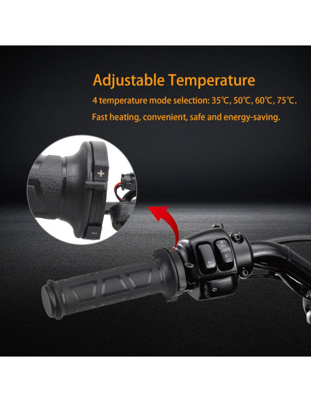 Agarraderas Calefaccion NTHREEAUTO 7/8" 12V Ajustables