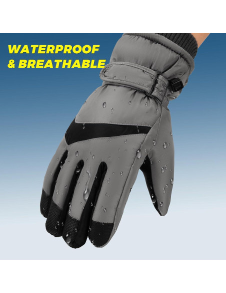 Guantes de Esquí Pleneal Unisex Impermeables Térmicos 0.2kg Guantes de Esquí Pleneal Unisex Impermeables Térmicos 0.2kg