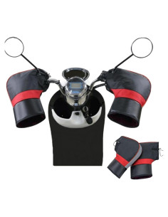 Guantes de Manillar HKSICHENGKEJI Térmicos Impermeables para Motocicleta