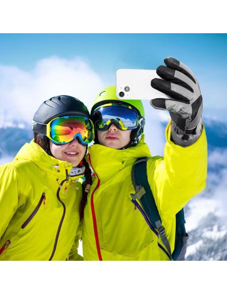 Guantes de Esquí Pleneal Unisex Impermeables Térmicos 0.2kg Guantes de Esquí Pleneal Unisex Impermeables Térmicos 0.2kg