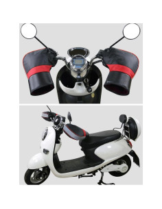 Guantes de Manillar HKSICHENGKEJI Térmicos Impermeables para Motocicleta 2