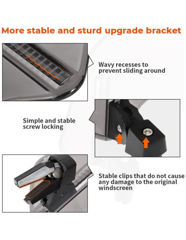 Extensión de Parabrisas Motoparty Universal Clip-On 31.4x14.4cm