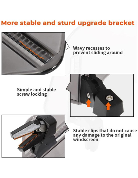 Extensión de Parabrisas Motoparty Universal Clip-On 31.4x14.4cm
