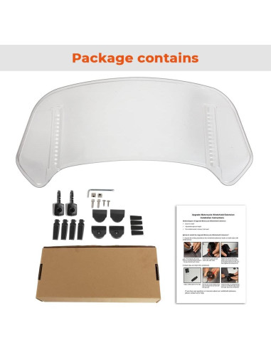 Extensión de Parabrisas Motoparty Universal Clip-On 31.4x14.4cm