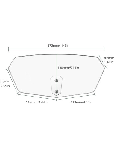 Deflector de Viento Ajustable AUTTGINN AT021 para Motocicleta