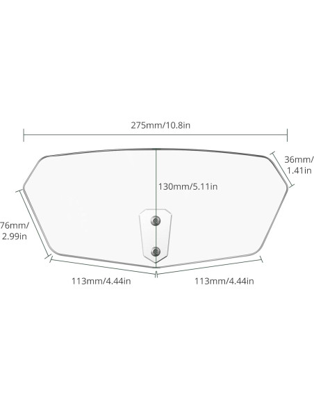 Deflector de Viento Ajustable AUTTGINN AT021 para Motocicleta