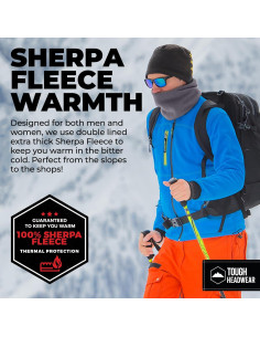 Calentador de Cuello de Forro Polar Tough Headwear Gris 2