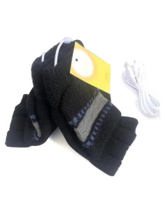 Guantes Calentados USB Kbinter para Invierno - Negro