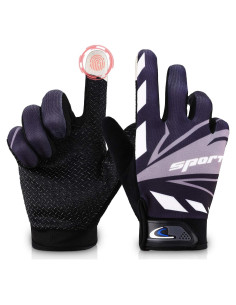 Guantes de Ciclismo Accmor Táctiles Negros - Tamaño Grande