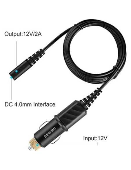 Cable de Conexión 1.5m DEWBU para Chaquetas Calefaccionadas 12V