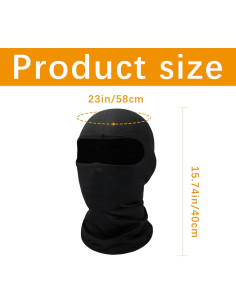15 PCS Máscaras de Esquí Balaclava Negra UV para Hombres y Mujeres 2