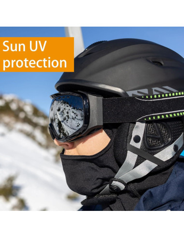 15 PCS Máscaras de Esquí Balaclava Negra UV para Hombres y Mujeres