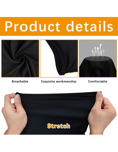 15 PCS Máscaras de Esquí Balaclava Negra UV para Hombres y Mujeres