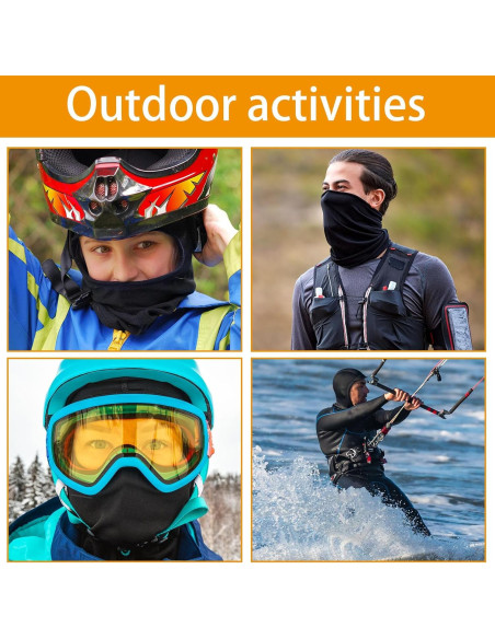 15 PCS Máscaras de Esquí Balaclava Negra UV para Hombres y Mujeres