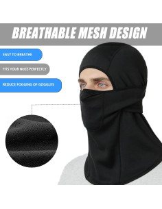 Balaclava de Invierno para Esquí y Ciclismo - Negro - Mujer 2