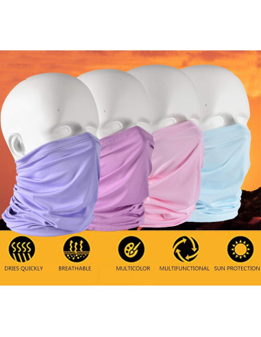 Cubierta Facial UV Gaiter 4 PCS Máscara Multifuncional