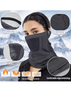 Gaiter de Cuello Invierno YANIKY Gris con Banda Antideslizante 2