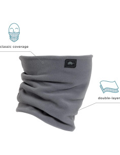 Calentador de Cuello Turtle Fur Micro Forro Doble Adulto Grafito 2