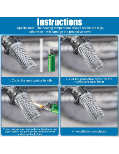 Cubiertas de Cambiador de Motocicleta Gosknor - 2 Piezas Transparentes
