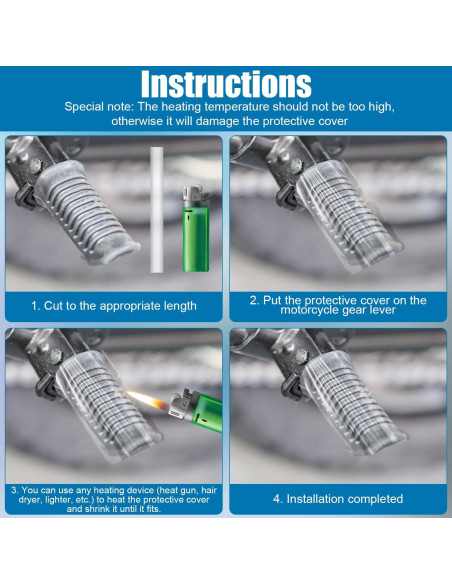 Cubiertas de Cambiador de Motocicleta Gosknor - 2 Piezas Transparentes