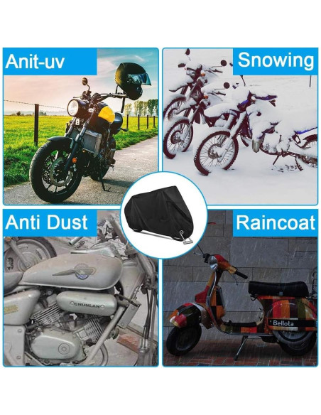 Cubierta Impermeable para Motocicleta LuLuya MC2XL hasta 243 cm