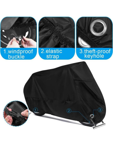 Cubierta Impermeable para Motocicleta LuLuya MC2XL hasta 243 cm
