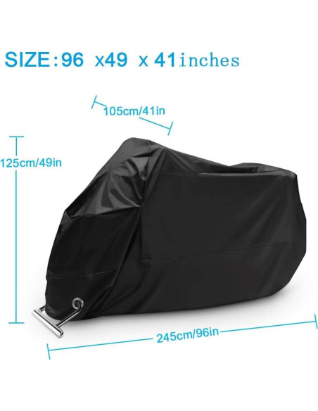 Cubierta Impermeable para Motocicleta LuLuya MC2XL hasta 243 cm