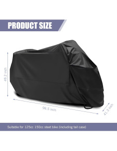 Cubierta de Motocicleta Arwrilt 2XL Impermeable con Bolsa 2